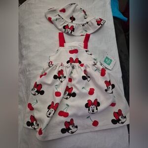 Disney Minnie Mouse Cherry Hat - Red and White